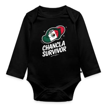 Mexico Mexico Mexican Spanish - Organic Longsleeve Baby Bodysuit - black - Front