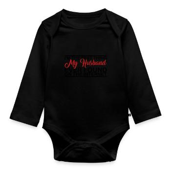 La meilleure chose que ma femme ait jamais trouvée sur Internet - Body Bébé bio manches longues - noir - Devant