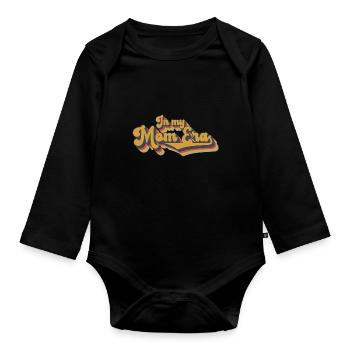 Retro In My Mom Era - Baby Bio-Langarm-Body - Schwarz - Vorne