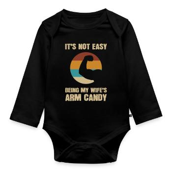 Bras Candy Mari - Body Bébé bio manches longues - noir - Devant