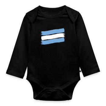 Argentina Flag South America Argentine Flag - Organic Longsleeve Baby Bodysuit - black - Front