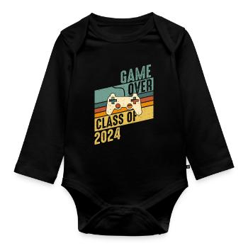 Classe de 2024 - School Abitur Student Class Child - Body Bébé bio manches longues - noir - Devant