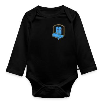 GGElite Monogram - Organic Longsleeve Baby Bodysuit - black - Front