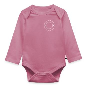 Circle Logo - Circle Symbol - Organic Longsleeve Baby Bodysuit - mauve - Front