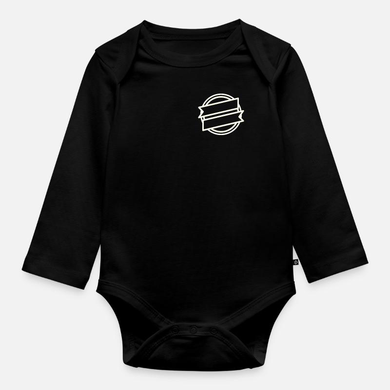 Logo - Circle Logo - Organic Longsleeve Baby Bodysuit - black