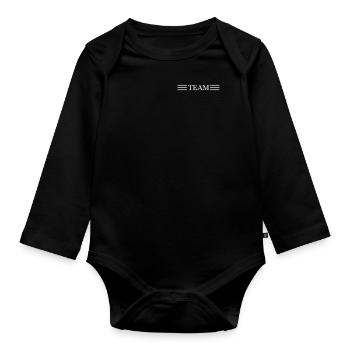 Coup d’équipe - Body Bébé bio manches longues - noir - Devant