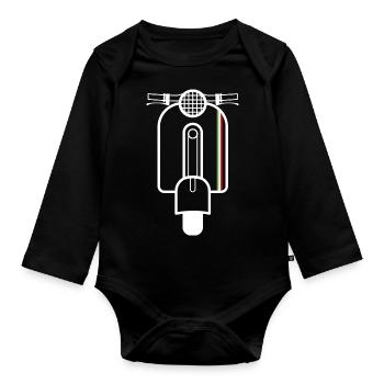 Scooter Italy - Organic Longsleeve Baby Bodysuit - black - Front