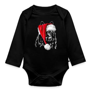 GROENENDAEL Noël casquette De Wilsign cadeau - Body Bébé bio manches longues - noir - Devant