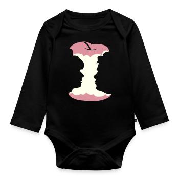 VexierBild (Apple Edition) - Organic Longsleeve Baby Bodysuit - black - Front