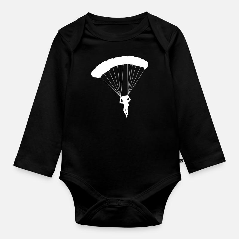 Parachute - Body Bébé bio manches longues - noir