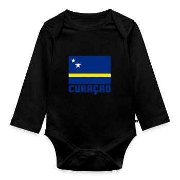 Curaçao - Body Bébé bio manches longues - noir - Devant
