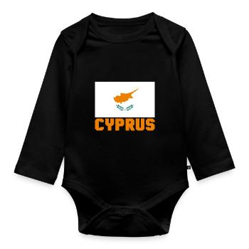 Chypre - Body Bébé bio manches longues - noir - Devant