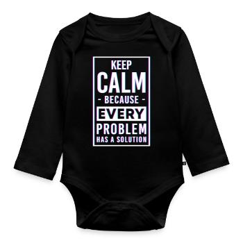 Problem Not My Problem The Problem - Organic Longsleeve Baby Bodysuit - black - Front