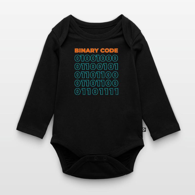 Binary code Organic Longsleeve Baby Bodysuit