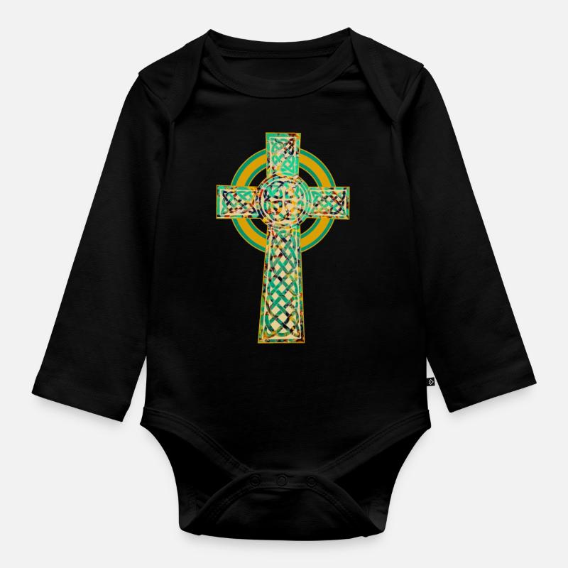 Croix 2 E 269 - Body Bébé bio manches longues - noir