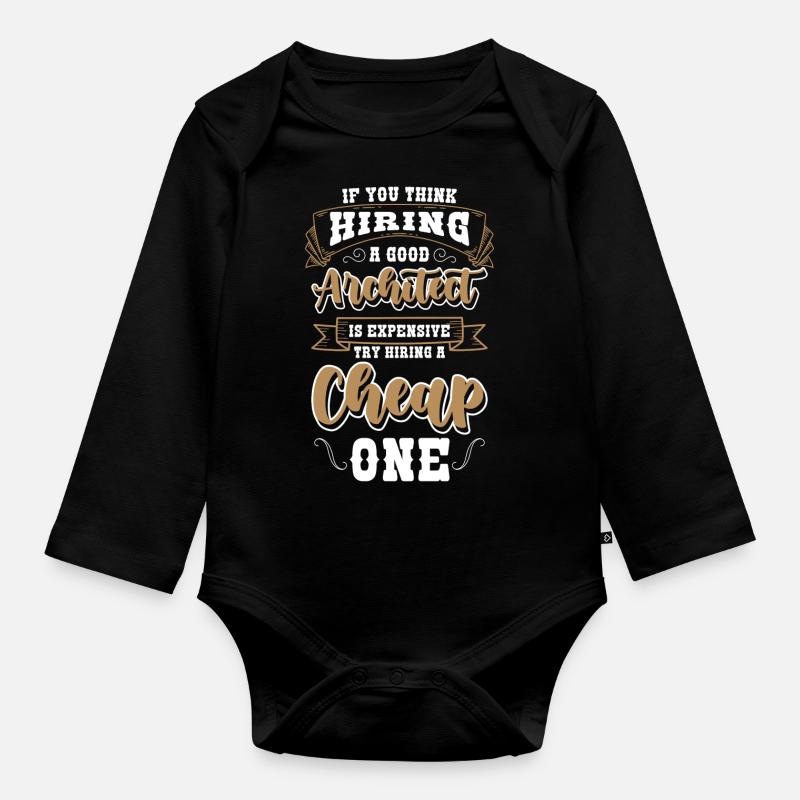 Architecture - Organic Longsleeve Baby Bodysuit - black