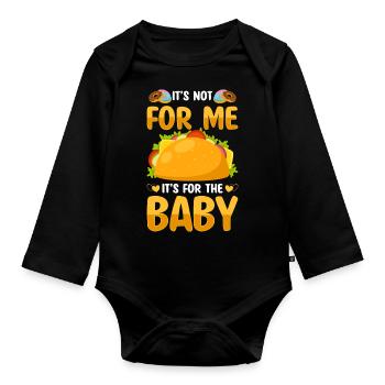 Bébé ventre naissance maman bébé dictons - Body Bébé bio manches longues - noir - Devant