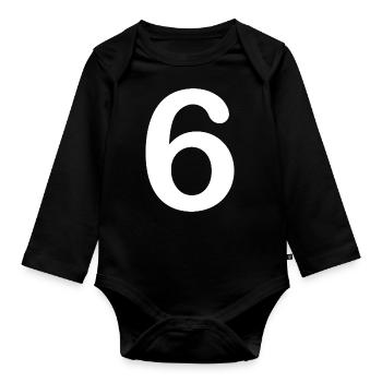 6 - Baby Bio-Langarm-Body - Schwarz - Vorne