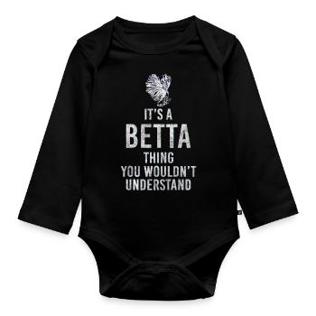 Aquarium Aquarist Pets Sea creatures - Organic Longsleeve Baby Bodysuit - black - Front