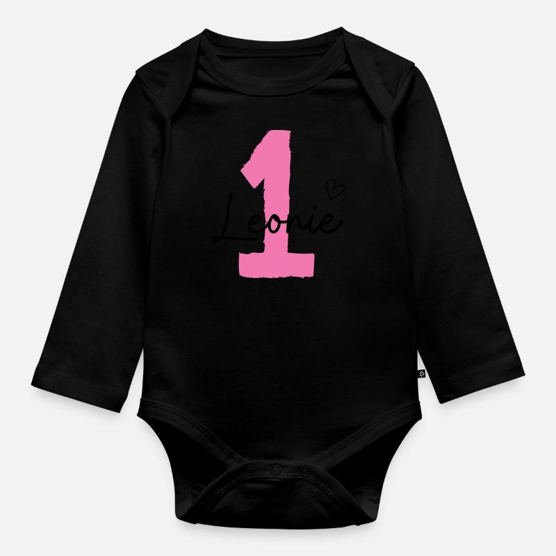 Leonie eins - Baby Bio-Langarm-Body - Schwarz