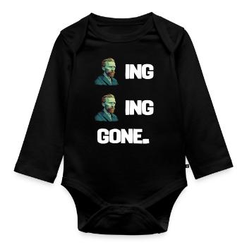 Goghing Goghing Gone - Organic Longsleeve Baby Bodysuit - black - Front