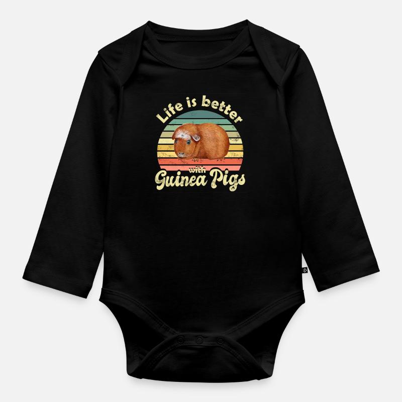 Cobaye - Body Bébé bio manches longues - noir