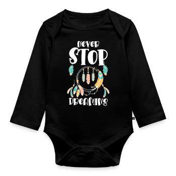 Rêve Rêveur Rêve spirituel - Body Bébé bio manches longues - noir - Devant