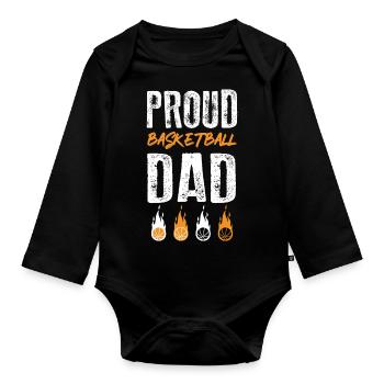 Basketball Daddy - Organic Longsleeve Baby Bodysuit - black - Front