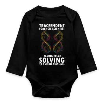 Tatortuntersuchung und Gerichtsmediziner - Baby Bio-Langarm-Body - Schwarz - Vorne