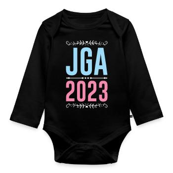 Jga 2023 Junggesellenabschied - Baby Bio-Langarm-Body - Schwarz - Vorne