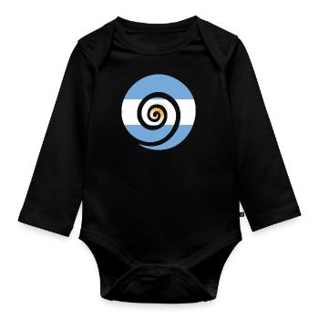 Argentina Flag South America Argentinian Flag - Organic Longsleeve Baby Bodysuit - black - Front