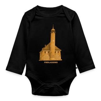 Freilassing Museum, Berchtesgaden, Upper Bavaria - Organic Longsleeve Baby Bodysuit - black - Front
