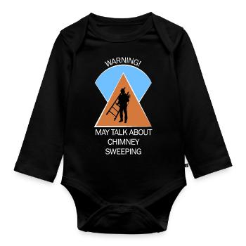 Chimney Sweep Chimney Sweep - Organic Longsleeve Baby Bodysuit - black - Front