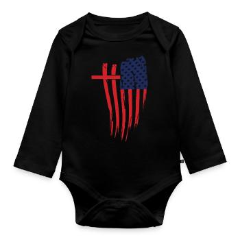 Team Jesus Christ Christianity Religion Christ - Organic Longsleeve Baby Bodysuit - black - Front
