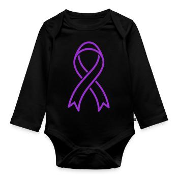 Sensibilisation à la maladie d’Alzheimer - Body Bébé bio manches longues - noir - Devant