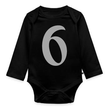 6 - Baby Bio-Langarm-Body - Schwarz - Vorne