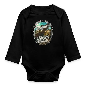 Legendär seit 1960 - Baby Bio-Langarm-Body - Schwarz - Vorne