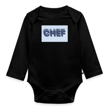 CHEF - Baby Bio-Langarm-Body - Schwarz - Vorne