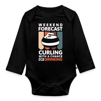 Curling Eiskalt Wischen - Baby Bio-Langarm-Body - Schwarz - Vorne