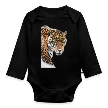 Jaguar - Baby Bio-Langarm-Body - Schwarz - Vorne