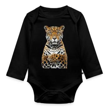 Jaguar - Baby Bio-Langarm-Body - Schwarz - Vorne