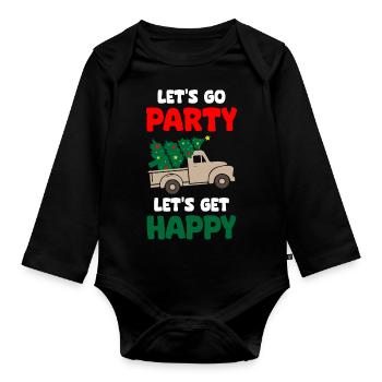 Lets Go Party Soyons Joyeux Noël - Body Bébé bio manches longues - noir - Devant