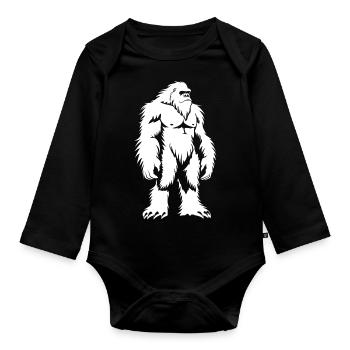 Yeti - Body Bébé bio manches longues - noir - Devant