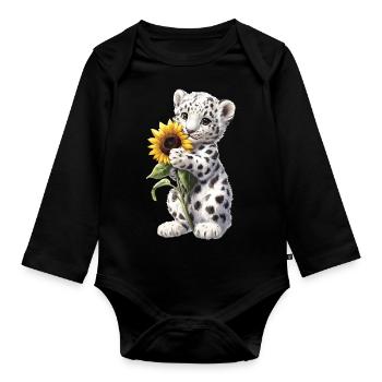Hase - Baby Bio-Langarm-Body - Schwarz - Vorne