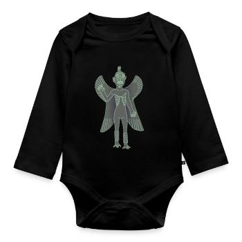 Pazuzu demon - Organic Longsleeve Baby Bodysuit - black - Front