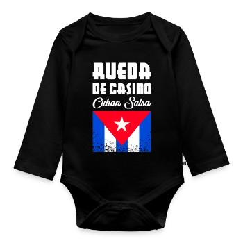 Rueda de Casino - Cuban Salsa - Baby Bio-Langarm-Body - Schwarz - Vorne