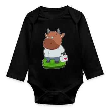 Trousse de premiers secours Bull Doctor - Body Bébé bio manches longues - noir - Devant