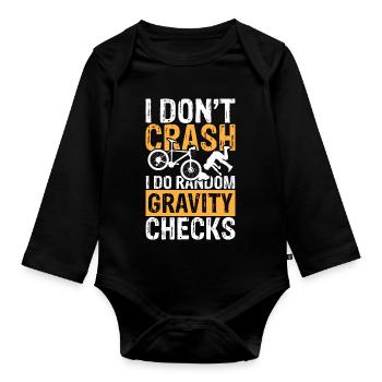 I do random gravity checks - Baby Bio-Langarm-Body - Schwarz - Vorne