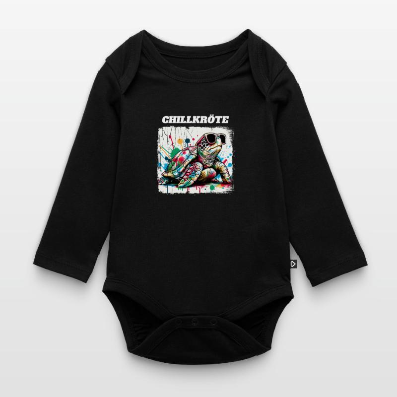Chill Toad Turtle Organic Longsleeve Baby Bodysuit