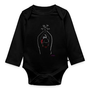 Flamand - Body Bébé bio manches longues - noir - Devant